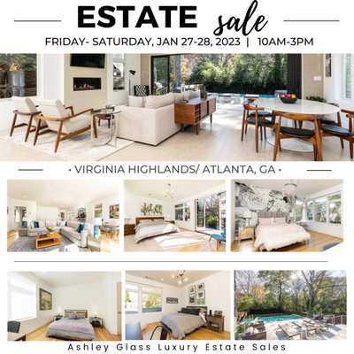 Estate Sale in Virginia Highlands, Jan 27-28, 2023 by Ashley Glass Luxury Estate Sales