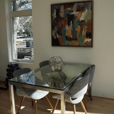 Crate & Barrel Table and Houzz Chairs