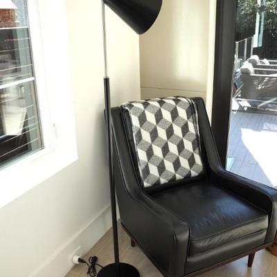 Black Leather Wing Back Chair from Article