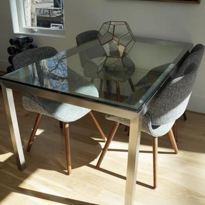 Crate & Barrel Table and Houzz Chairs