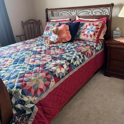 Queen bed with new mattresses