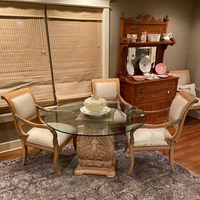 Pedestal table/4 chairs