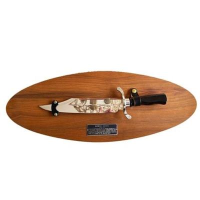 Lot 142
Reproduction Mounted Bowie Knife by Carvel Hall Lot 142
Reproduction Mounted Bowie Knife by Carvel Hall