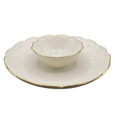 Lot 098
Lenox Greenfield Collection Ivory Chip and Dip Bowl
