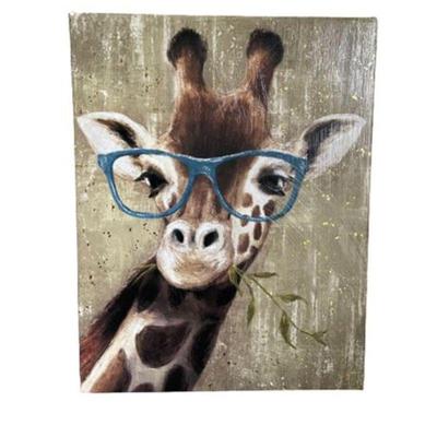 Lot 071
Giraffe With Blue Glasses Decorator Wall Art