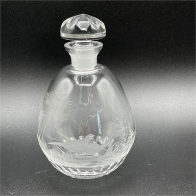 Lot 106
Antique Crystal Decanter Etched Pheasant Scene
