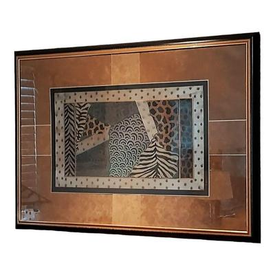 BEAUTIFUL nicely matter and framed wall art in bronzes outlined in black. Signed - Titled  