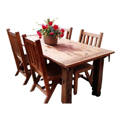 HEAVY TEAK table and 4 chairs