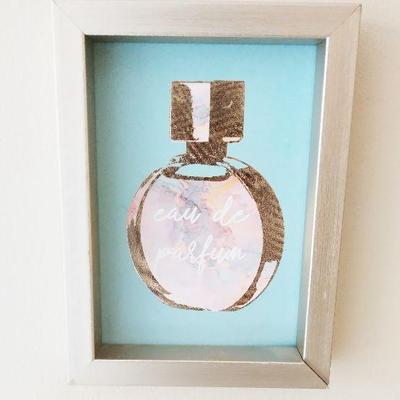 Cute perfume framed art