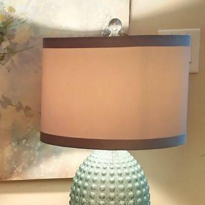 Contemporary Aqua lamp and shade