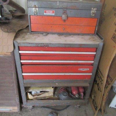 TWO VINTAGE TOOLBOXES WITH CONTENTS, ONE CRAFTSMAN THE OTHER TRUETEST