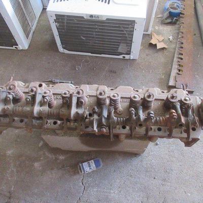 VINTAGE GM 6 CYLINDER, HEAD WITH ROCKER ARMS