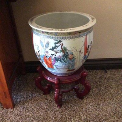 one of several large vases