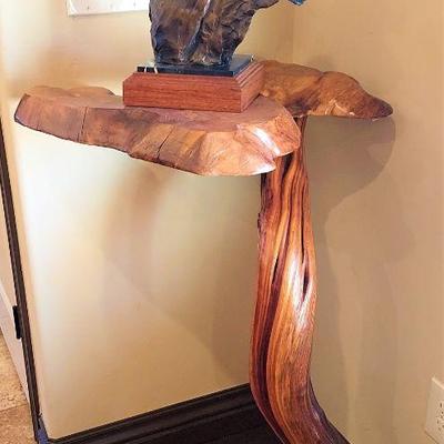 Handcrafted wooden stand