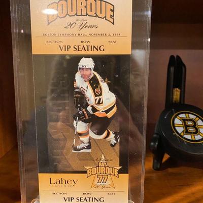Autographed Ray Bourque Tribute ticket