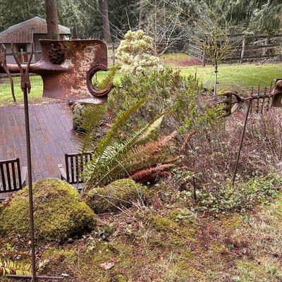 Unique Metal Yard Art