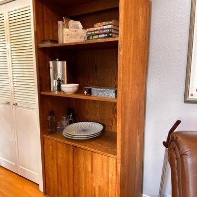 Vintage Wood Shelf and Cabinet