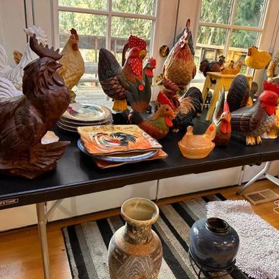Fantastic assorted collection of Rooster, Chicken, Cow, Farm Animal Decor, Art and Dishes