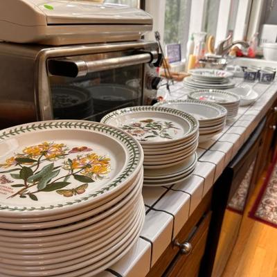 Large Set of The Botanic Garden 1972 Portmeirion Dishwasher and Microwave Safe Plates Bowls Dishes