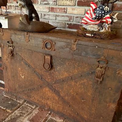 Antique Metal Trunk