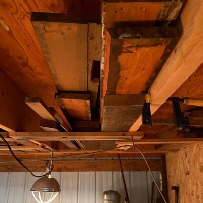 Assorted lumber, wood, and other construction supplies