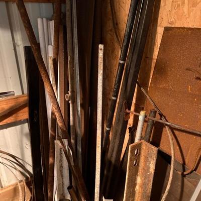 Assorted lumber, wood, and other construction supplies