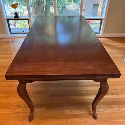 Beautiful Italian for Vintage Macy's Wood Expandable Dining Table, 