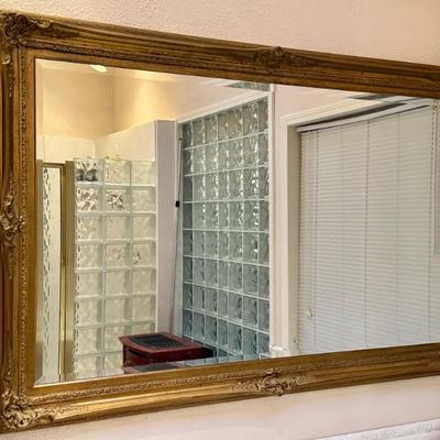 Beautiful Elegant Large Gilded Gold Frame Mirror in Classic Style