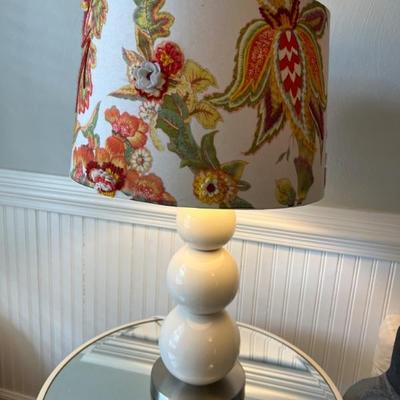 Lamp w/designer custom shade $48