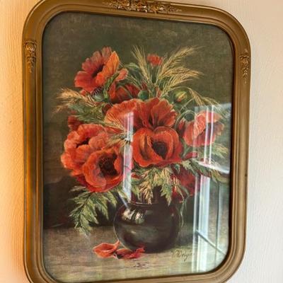 Vintage framed print $20