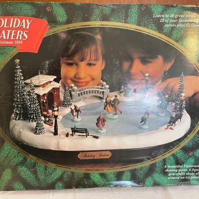 Holiday Skaters Christmas 1885 Victorian