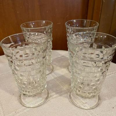 set of 4 White Hall glasses
