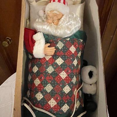 Sleeping Santa "snores"
