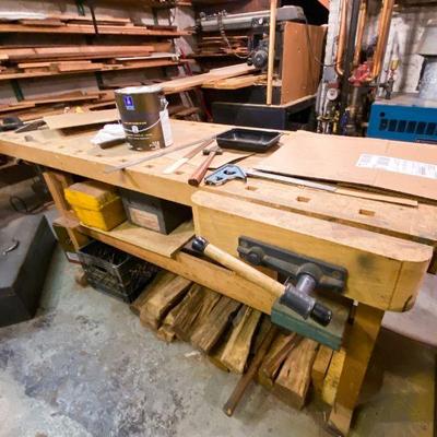 Workbench, approx 12', every time of electrical saw imaginable