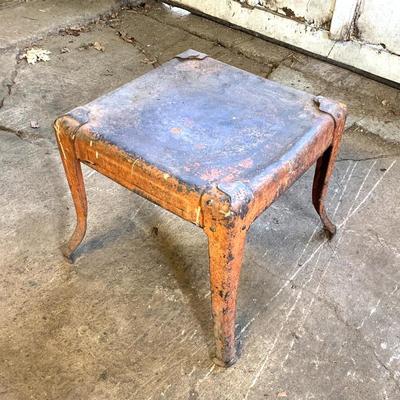 Vtg. shop stool in old paint