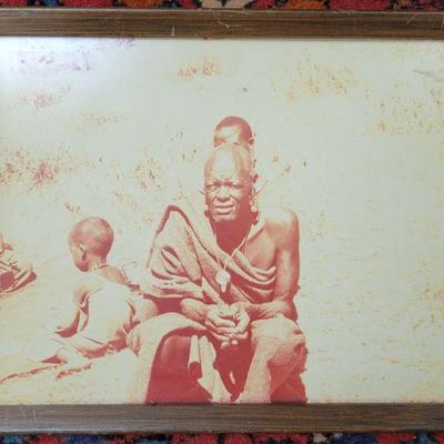 Framed photo - African tribal elder 11 x 9
