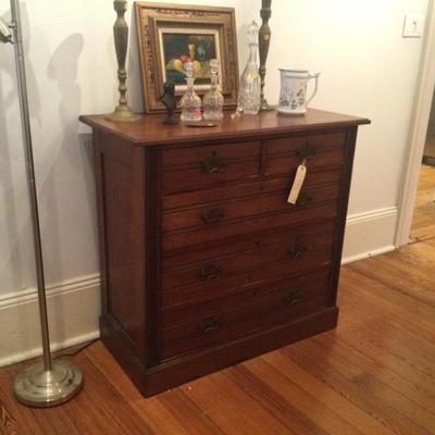 Tall dresser Eastlake walnut