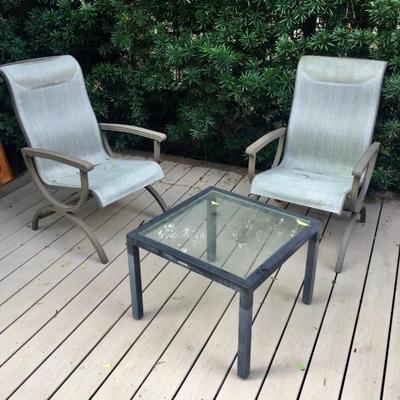 Four chairs available and two tables