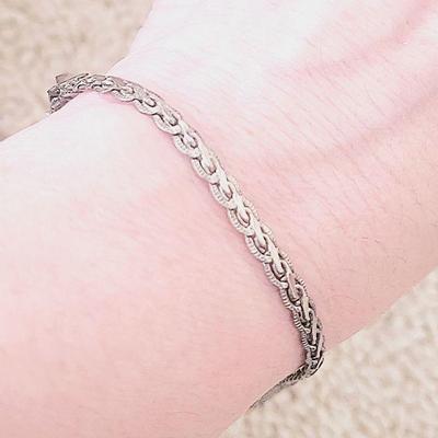 Sterling silver infinity link bracelet