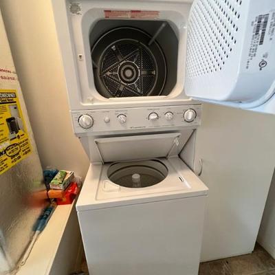 Stacked washer and dryer by Frigidaire