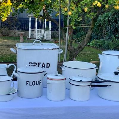 New and old enamelware 