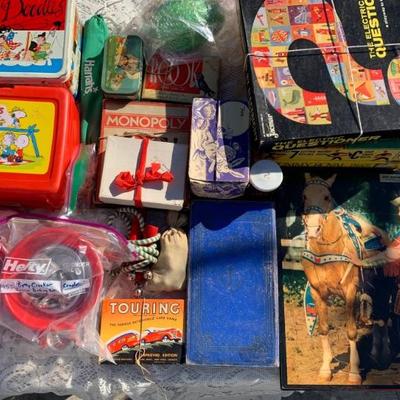 Vintage games, puzzles, lunchboxes 