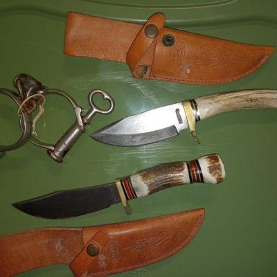 Marble knives- Civil War Era handcuffs with key