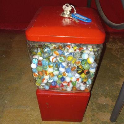 Gumball machine full of marbles