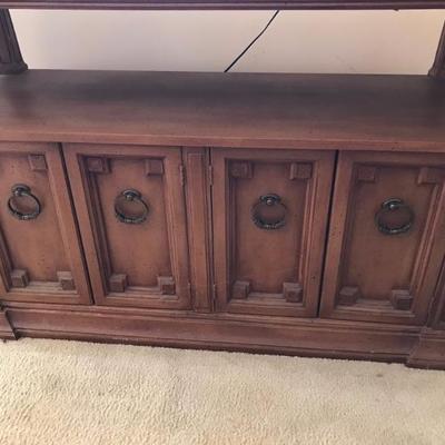 $249 Mediterranean style server 46 + two 12" leaves X 24 X 70"