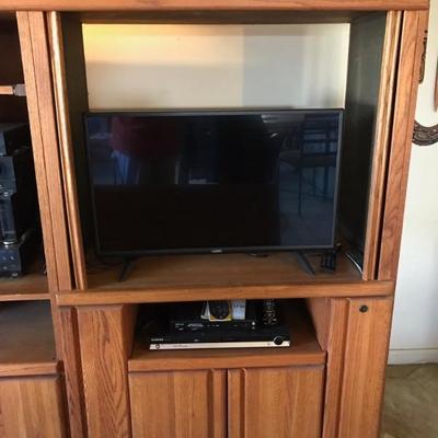 $299 mid-century Entertainment center64 X 22 X 57