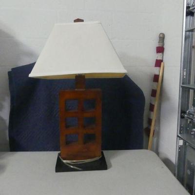 Wooden Cutout Table Lamp - 32