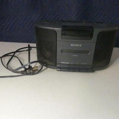 Sony Dream Machine Dual Alarm Clock AM/FM Radio Cassette Player Stereo Model ICF-CS650