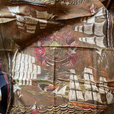 vintage Hermes scarf, 34" x 34"