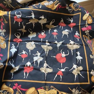 vintage Hermes scarf, 34" x 34"